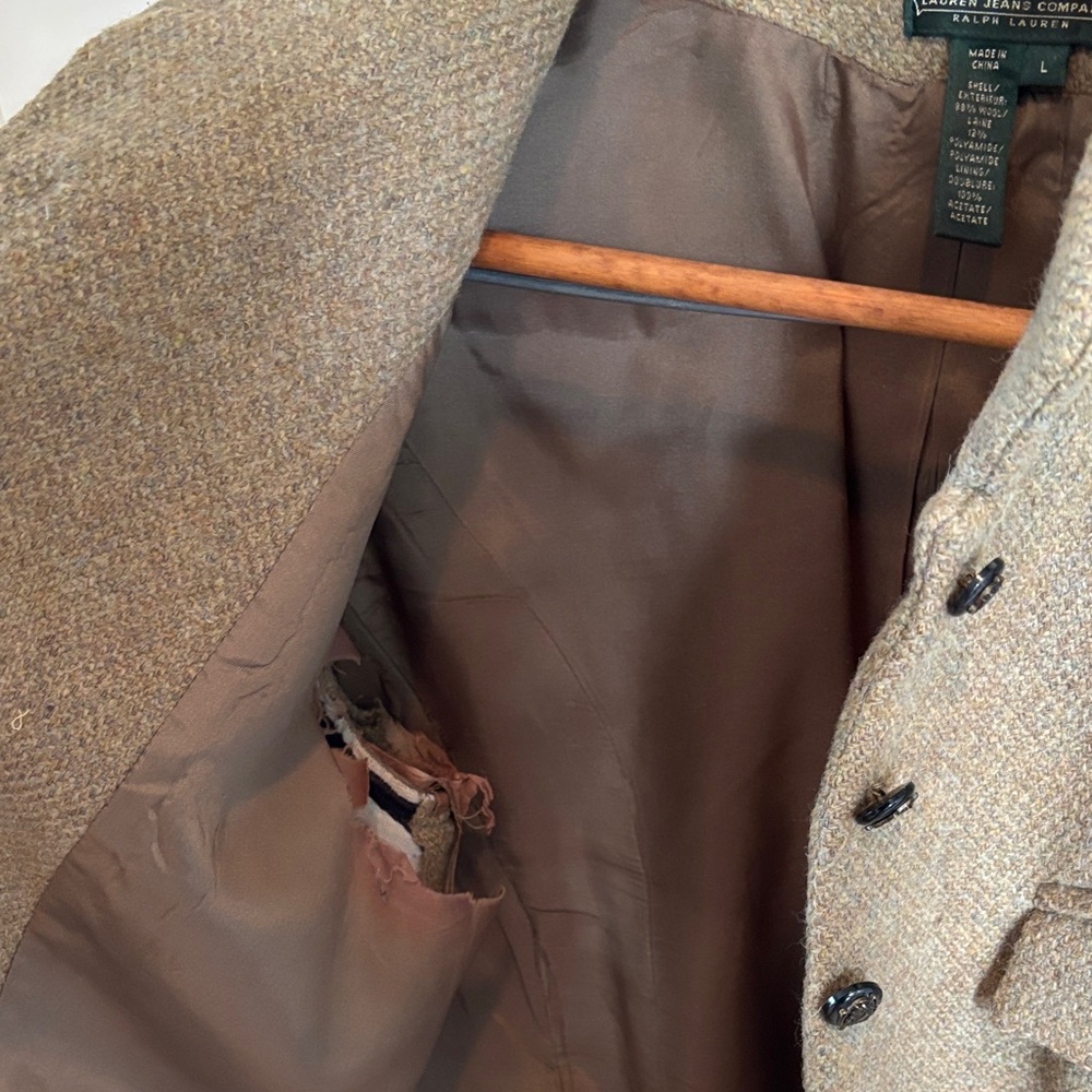 Ralph Lauren Olive Wool Jacket - Picture 9 of 10
